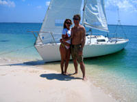 Beach stop on Grand Cayman Sailing tour