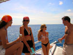 Catamaran people having fun in Playa Del Carmen