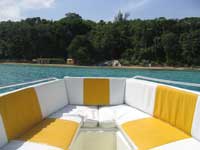 Comfortable boat seats on you Private boat charter