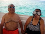 grandparents on snorkeling tour