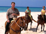 Happy horseback riders in Playa Del Carmen