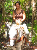 Jungle and beach horseback riding tour